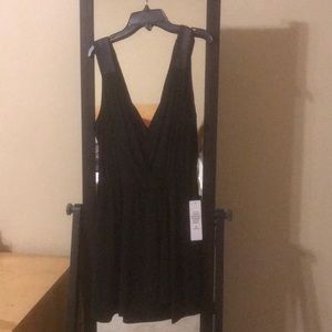 Cross over short black dress